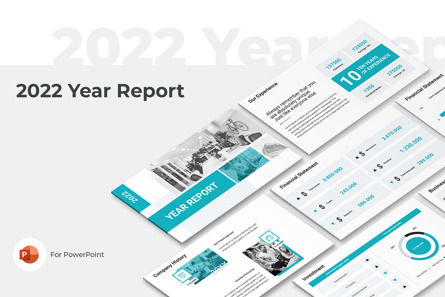 2022 Year Report PowerPoint Template, 10178, Business — PoweredTemplate.com