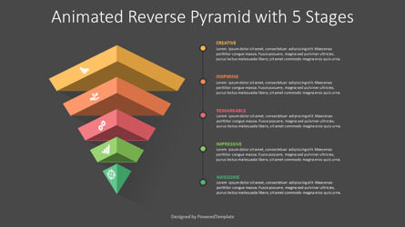 Animated Reverse Pyramid with 5 Stages, Slide 3, 10186, Business Models — PoweredTemplate.com