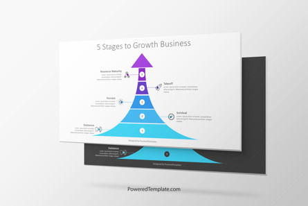 5 Stages to Growth Business, 10193, Business Concepts — PoweredTemplate.com