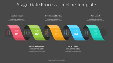 Stage Gate Process Timeline Template, Slide 3, 10198, Business Models — PoweredTemplate.com