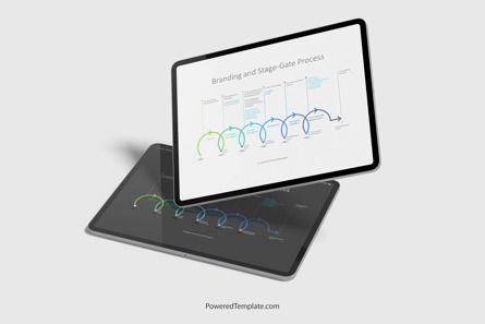 Branding and Stage-Gate Process Diagram, Gratis Tema Google Slides, 10206, Model Bisnis — PoweredTemplate.com