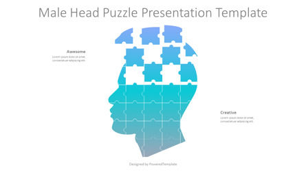 Male Head Puzzle, Slide 2, 10207, Education & Training — PoweredTemplate.com