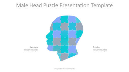 Male Head Puzzle, Slide 4, 10207, Education & Training — PoweredTemplate.com