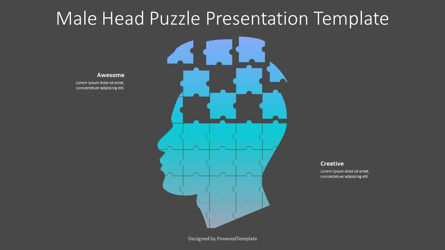 Male Head Puzzle, Slide 5, 10207, Education & Training — PoweredTemplate.com