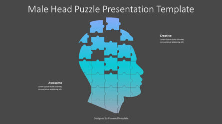 Male Head Puzzle, Slide 6, 10207, Education & Training — PoweredTemplate.com