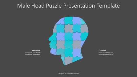 Male Head Puzzle, Slide 7, 10207, Education & Training — PoweredTemplate.com