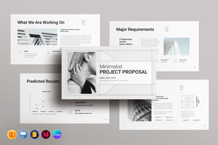 Minimalist Project Proposal Presentation Template, PowerPoint-Vorlage, 10211, Business — PoweredTemplate.com