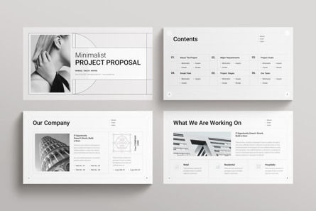 Minimalist Project Proposal Presentation Template, Slide 2, 10211, Business — PoweredTemplate.com