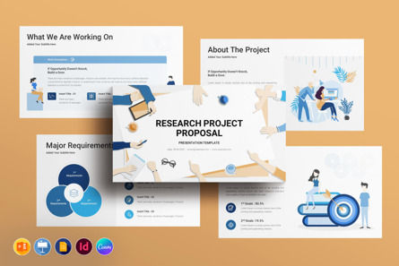 Research Project Proposal Presentation Template, Modello PowerPoint, 10212, Lavoro — PoweredTemplate.com