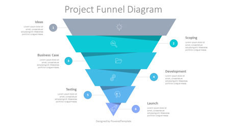 Project Funnel Diagram, Slide 2, 10217, Business Models — PoweredTemplate.com