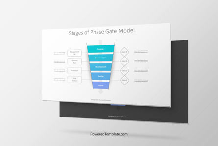 Stages of Phase Gate Model, 10218, Business Models — PoweredTemplate.com