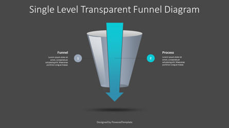 Single Level Semi Transparent Funnel Diagram, Slide 3, 10219, Process Diagrams — PoweredTemplate.com