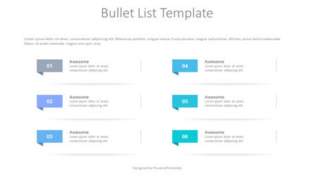 Bullet List Template, スライド 2, 10227, テキストボックス — PoweredTemplate.com