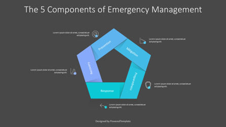 The 5 Components of Emergency Management, Slide 3, 10238, Model Bisnis — PoweredTemplate.com