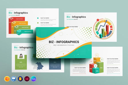 Business Infographics Presentation Template, 10246, Business — PoweredTemplate.com