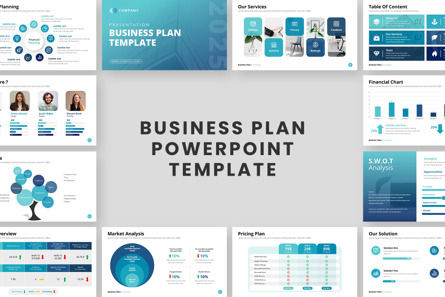 Business Plan PowerPoint Template, 10250, Business — PoweredTemplate.com