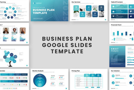 Business Plan Google Slides Template, 10251, Business — PoweredTemplate.com