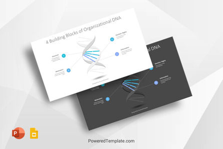 4 Building Blocks of Organizational DNA, Kostenlos Google Slides Thema, 10254, Business Modelle — PoweredTemplate.com