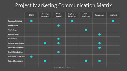 Project Marketing Communication Matrix, Slide 3, 10272, Animated — PoweredTemplate.com