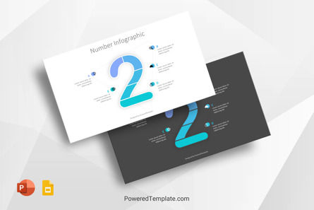 Segmented 2 Number Infographics, Gratis Tema de Google Slides, 10275, Infografías — PoweredTemplate.com