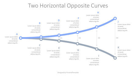 2 Horizontal Opposite Curves, Slide 2, 10279, Process Diagrams — PoweredTemplate.com