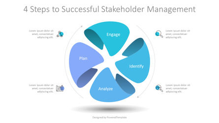 4 Steps to Successful Stakeholder Management, Dia 2, 10280, Businessmodellen — PoweredTemplate.com
