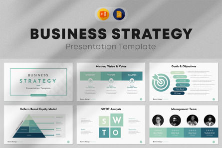 Business Strategy PowerPoint Template, 10281, Business — PoweredTemplate.com