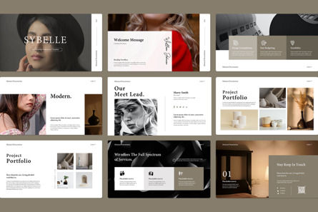 Sybelle PowerPoint Presentation Template, PowerPoint Template, 10282, Business — PoweredTemplate.com