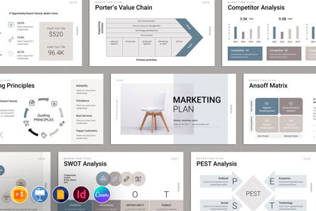 Marketing Plan Presentation Template, PowerPoint-Vorlage, 10284, Business — PoweredTemplate.com