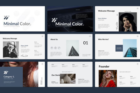 Minimal Color PowerPoint Presentation Template, PowerPoint模板, 10287, 商业 — PoweredTemplate.com