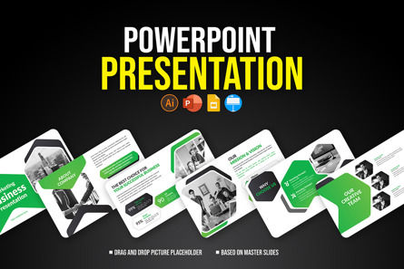 Creative and Modern Business Presentation Slides Template, PowerPoint Template, 10296, Business — PoweredTemplate.com