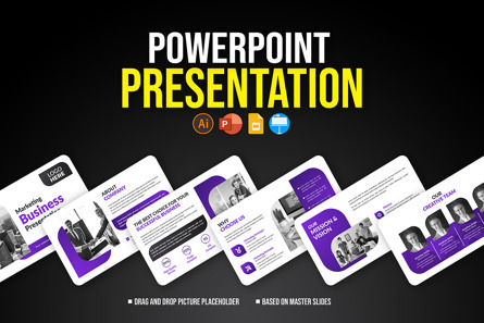Creative and Modern Business Presentation Slides Template, PowerPoint Template, 10299, Business — PoweredTemplate.com