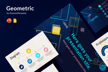 Geometric Business Presentation Template, 10305, Business — PoweredTemplate.com