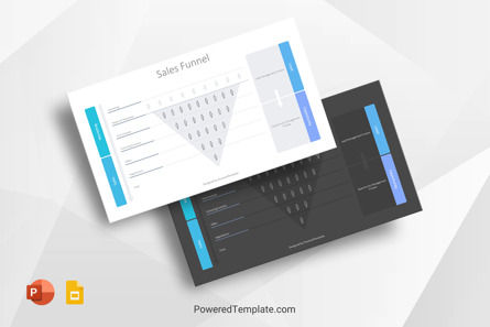 6-Step Sales Funnel Diagram, 免费 Google幻灯片主题, 10315, 商业模式 — PoweredTemplate.com