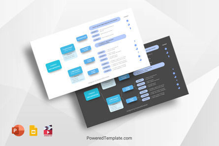 Strategy Implementation Flowchart Example Template, 10328, Animated — PoweredTemplate.com