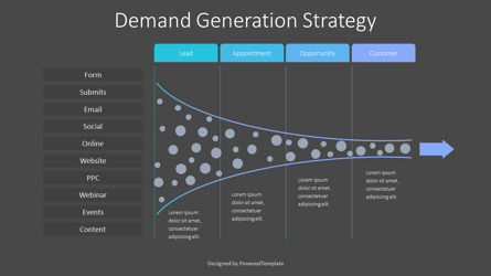 Demand Generation Strategy Funnel Diagram, Dia 3, 10330, Businessmodellen — PoweredTemplate.com