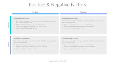 Positive and Negative Factors Example, Deslizar 2, 10334, Modelos de Negócio — PoweredTemplate.com