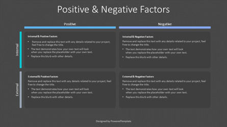 Positive and Negative Factors Example, Dia 3, 10334, Businessmodellen — PoweredTemplate.com
