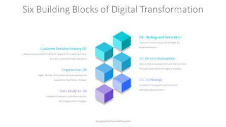 6 Building Blocks of Digital Transformation, Slide 2, 10337, 3D — PoweredTemplate.com