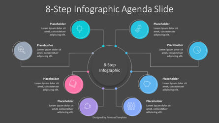 8-Step Infographic Agenda, スライド 3, 10344, グラフチャート — PoweredTemplate.com