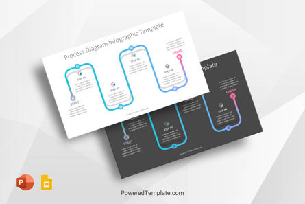 Process Diagram Infographic Template, 10345, Process Diagrams — PoweredTemplate.com