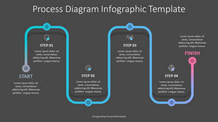 Process Diagram Infographic Template, Slide 3, 10345, Process Diagrams — PoweredTemplate.com