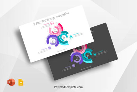 3-Step Technology Infographic, 10349, Abstract/Textures — PoweredTemplate.com