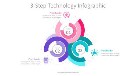 3-Step Technology Infographic, Slide 2, 10349, Abstract/Textures — PoweredTemplate.com