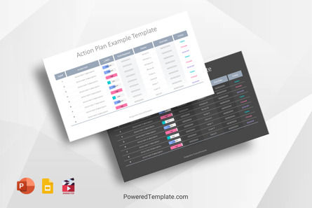 Action Plan Example Template, 10351, Animated — PoweredTemplate.com