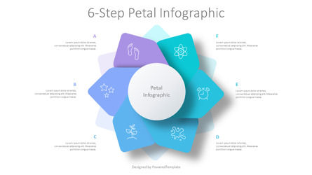 6-Step Petal Infographic, Slide 2, 10354, Abstract/Textures — PoweredTemplate.com