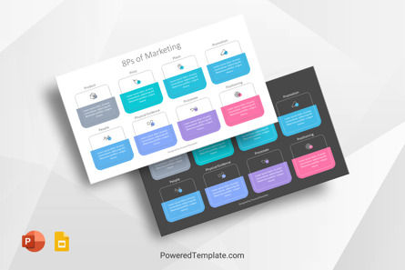 8Ps of Marketing Presentation Slide, 免费 Google幻灯片主题, 10355, 商业模式 — PoweredTemplate.com