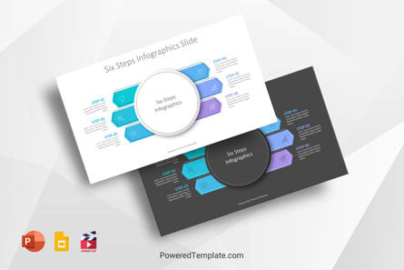6 Steps Infographics Slide, Gratis Tema di Presentazioni Google, 10356, Animati — PoweredTemplate.com