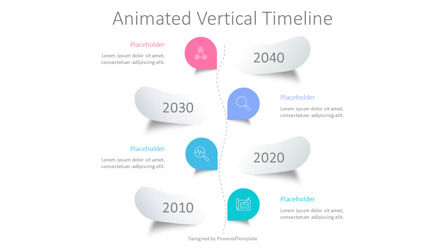 Animated Vertical Timeline Template, Slide 2, 10359, Animated — PoweredTemplate.com