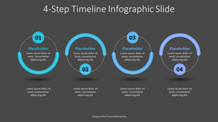 4-Step Timeline Infographic Slide, スライド 3, 10360, Timelines & Calendars — PoweredTemplate.com